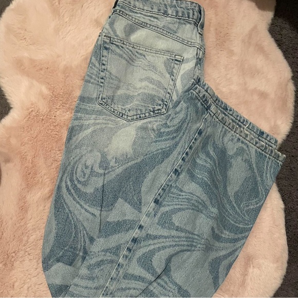 Forever 21 Blue Swirl Jeans - Picture 2 of 5
